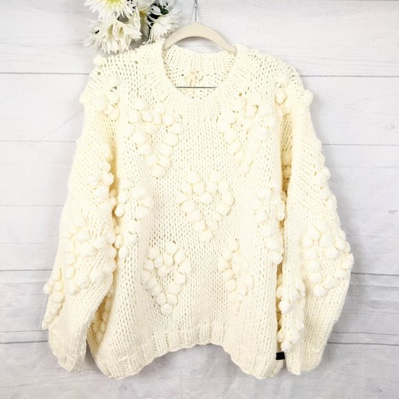 Wishlist Cream Crew Neck Sweater - Picture 1 of 8
